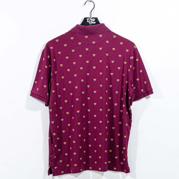 Polo Ralph Lauren Shield Crest AOP Pony Polo Shirt Large Preppy Y2K - Picture 2 of 6